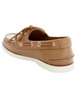 Sandler Anchor Flat Shoes in Tan Leather