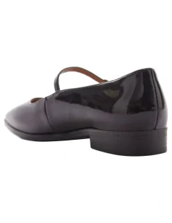 Sandler Andrea Flat Shoes in Black Patent Leather
