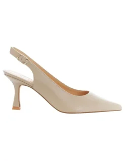 Sandler Astrid Heeled Leather Shoes in Nude