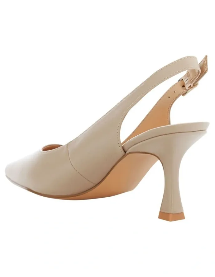Sandler Astrid Heeled Leather Shoes in Nude