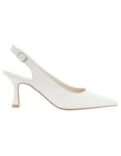Sandler Astrid Heeled Shoes in White Leather