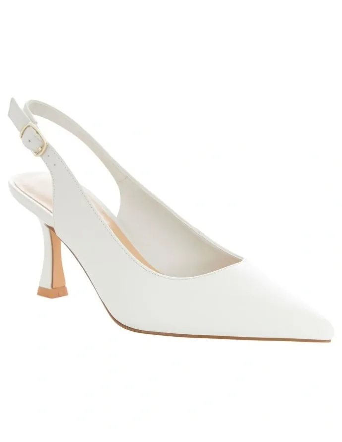 Sandler Astrid Heeled Shoes in White Leather