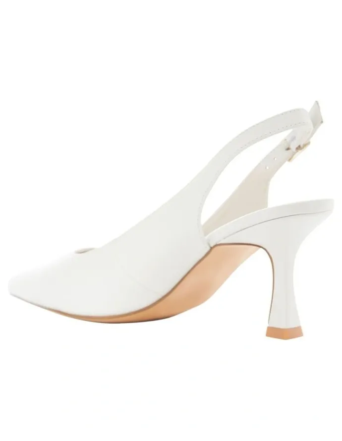 Sandler Astrid Heeled Shoes in White Leather