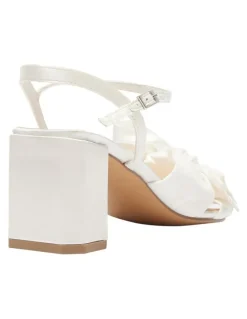 Sandler Aurora Sandals in Ivory Satin