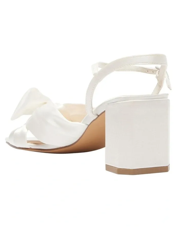 Sandler Aurora Sandals in Ivory Satin
