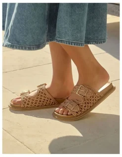 Sandler Bamboo Sandals in Camel Weave