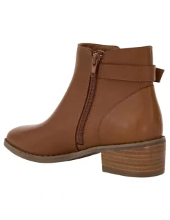 Sandler Cesar Ankle Boots in Mid Brown Leather