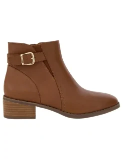 Sandler Cesar Ankle Boots in Mid Brown Leather