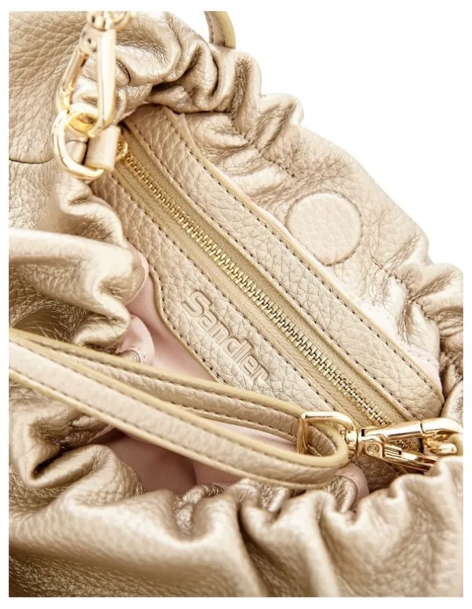 Sandler Clover Bag in Light Gold Pebble