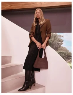 Sandler Diana Hobo Bag in Chocolate Micro
