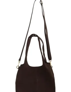 Sandler Diana Hobo Bag in Chocolate Micro