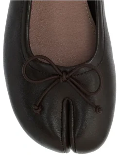 Sandler Edwina Ballet Flats in Chocolate Leather