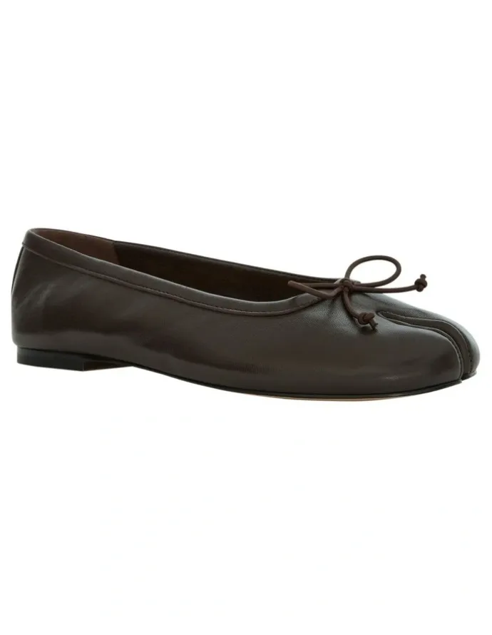 Sandler Edwina Ballet Flats in Chocolate Leather