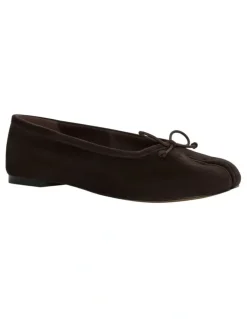 Sandler Edwina Ballet Flats in Chocolate Suede