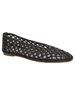 Sandler Ella Ballet Flats in Chocolate Weave