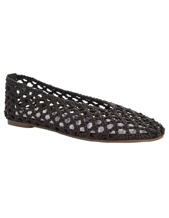 Sandler Ella Ballet Flats in Chocolate Weave