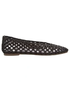 Sandler Ella Ballet Flats in Chocolate Weave