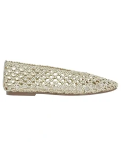 Sandler Ella Flats Ballet in Soft Gold Weave