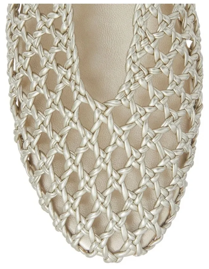 Sandler Ella Flats Ballet in Soft Gold Weave
