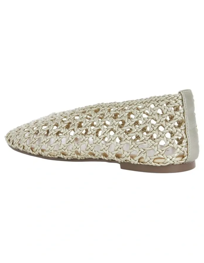 Sandler Ella Flats Ballet in Soft Gold Weave