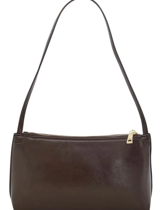 Sandler Ellie Shoulder Bag in Chocolate Crinkle