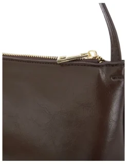 Sandler Ellie Shoulder Bag in Chocolate Crinkle