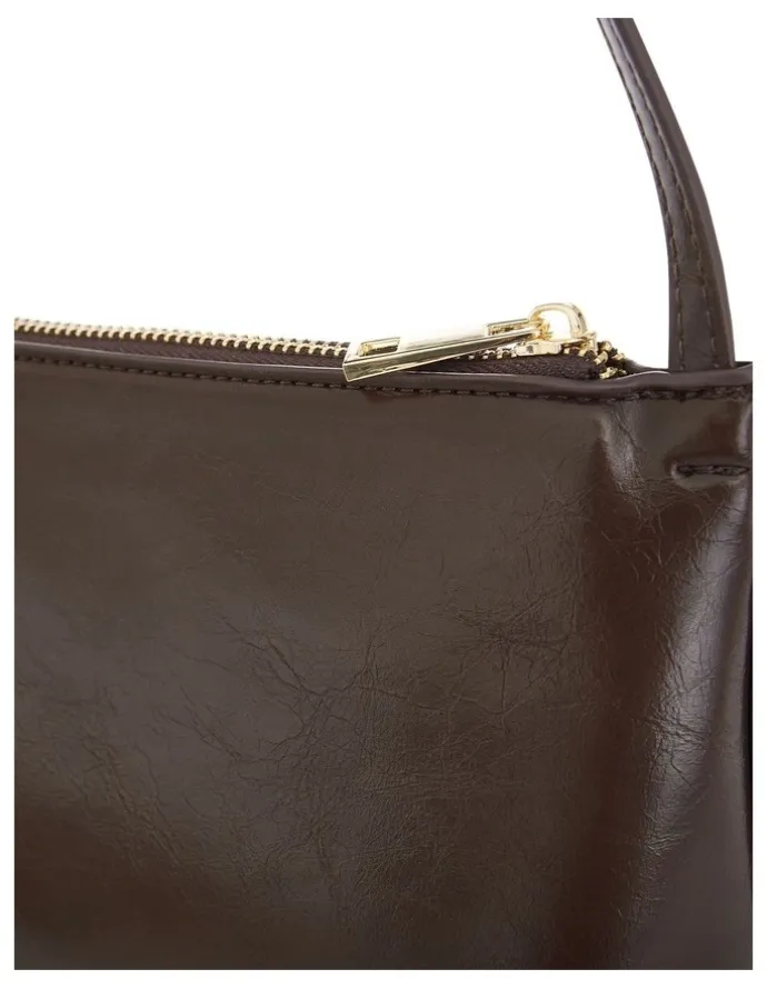 Sandler Ellie Shoulder Bag in Chocolate Crinkle