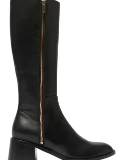 Sandler Emerson Knee High Leather Boot in Black
