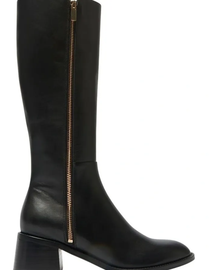 Sandler Emerson Knee High Leather Boot in Black