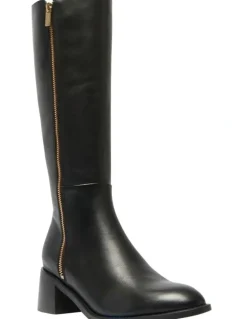 Sandler Emerson Knee High Leather Boot in Black