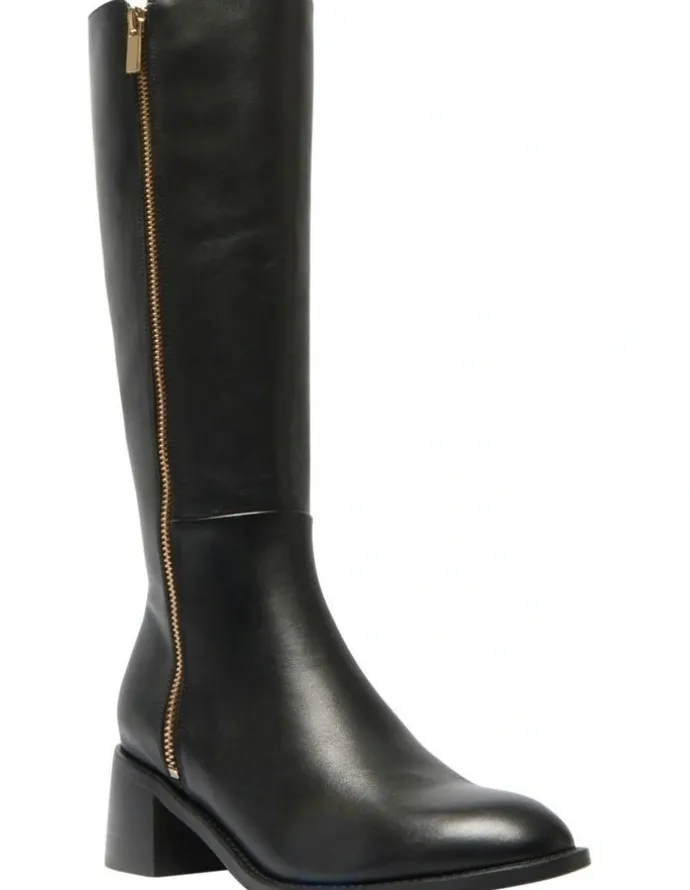 Sandler Emerson Knee High Leather Boot in Black