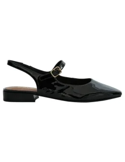 Sandler Everly Flat Shoes in Black Patent Leather
