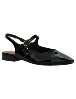Sandler Everly Flat Shoes in Black Patent Leather