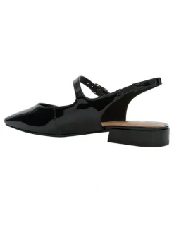 Sandler Everly Flat Shoes in Black Patent Leather