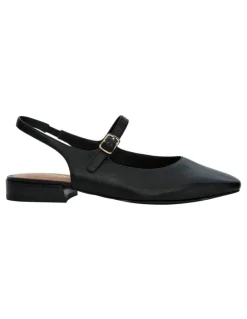 Sandler Everly Flat Shoes in Black Leather