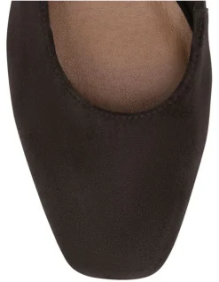 Sandler Everly Flat Shoes in Chocolate Suede Leather