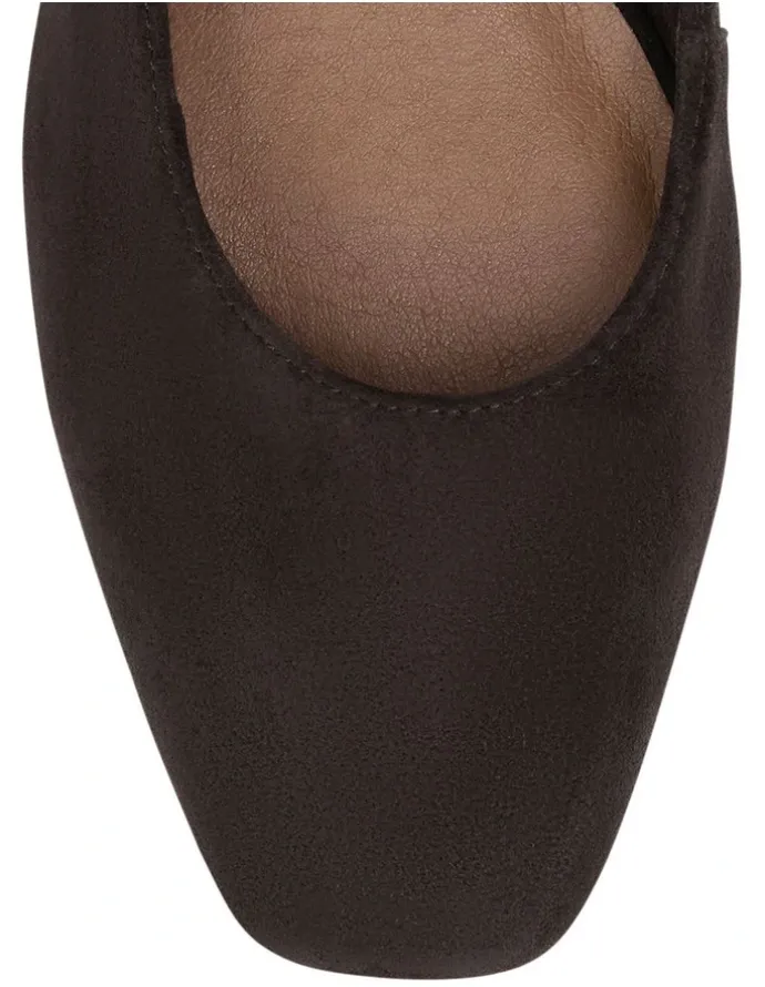 Sandler Everly Flat Shoes in Chocolate Suede Leather