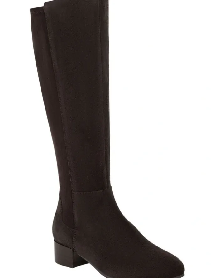 Sandler Falcon Knee Length Boots in Chocolate Suede