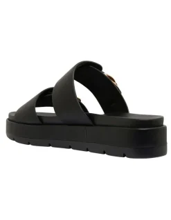 Sandler Fiction Black Smooth Sandals