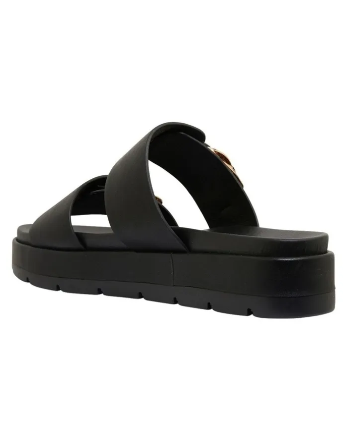 Sandler Fiction Black Smooth Sandals