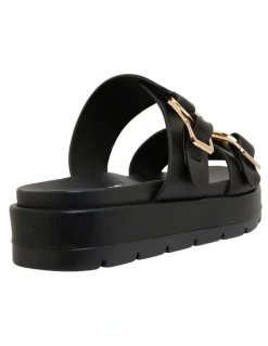 Sandler Fiction Black Smooth Sandals