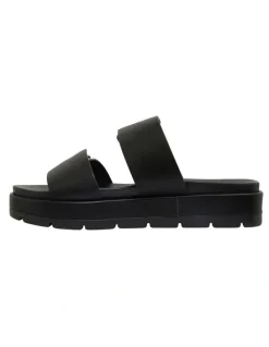 Sandler Fiction Black Smooth Sandals