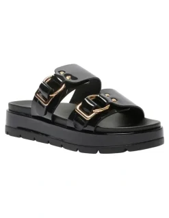 Sandler Fiction Sandals in Black Patent