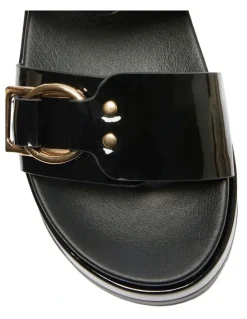 Sandler Fiction Sandals in Black Patent