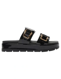 Sandler Fiction Sandals in Black Patent