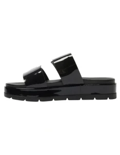 Sandler Fiction Sandals in Black Patent
