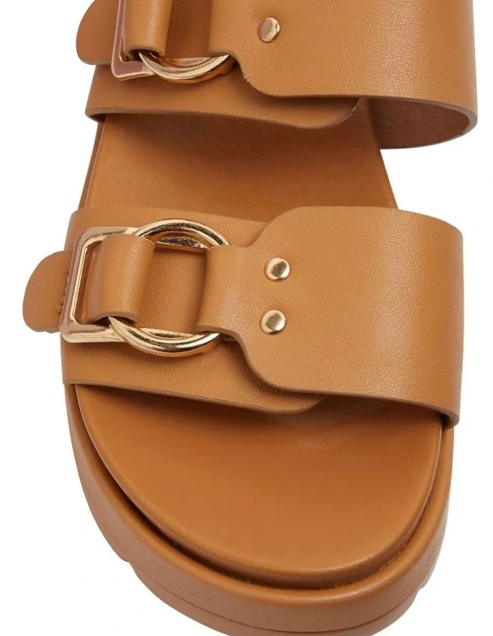 Sandler Fiction Tan Smooth Sandals