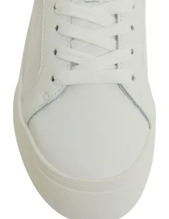 Sandler Frenzy Sneakers in White/Silver Leather