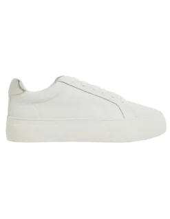 Sandler Frenzy Sneakers in White/Silver Leather