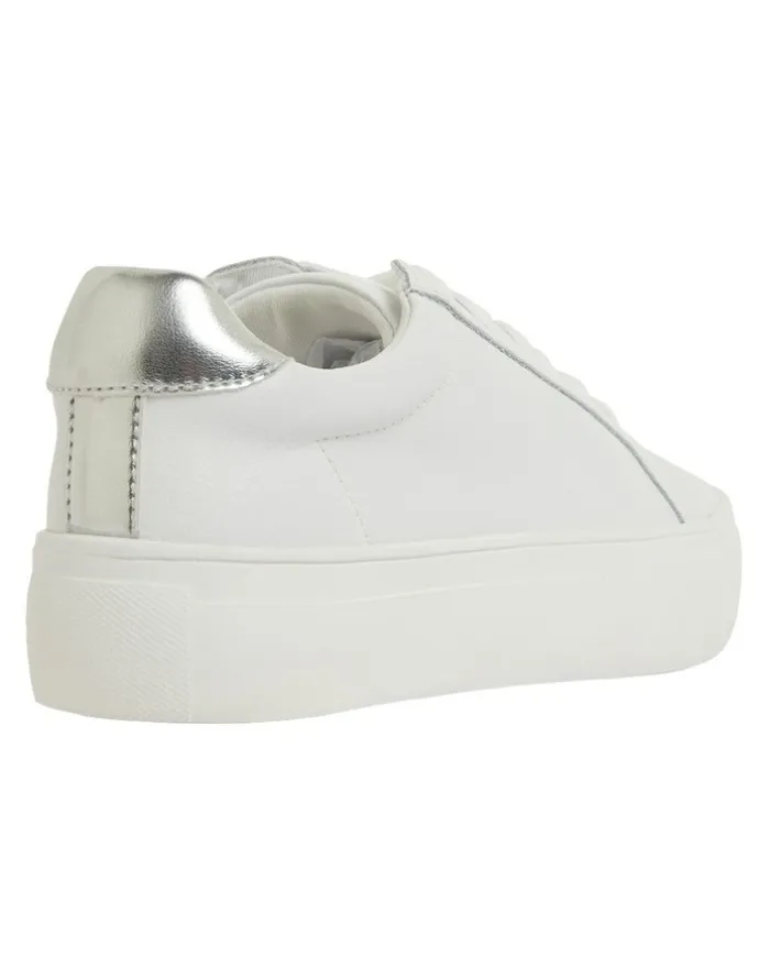 Sandler Frenzy Sneakers in White/Silver Leather